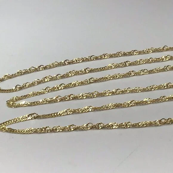 18K Yellow Gold Serpentine Chain 2mm 1.1 Grams 24” New